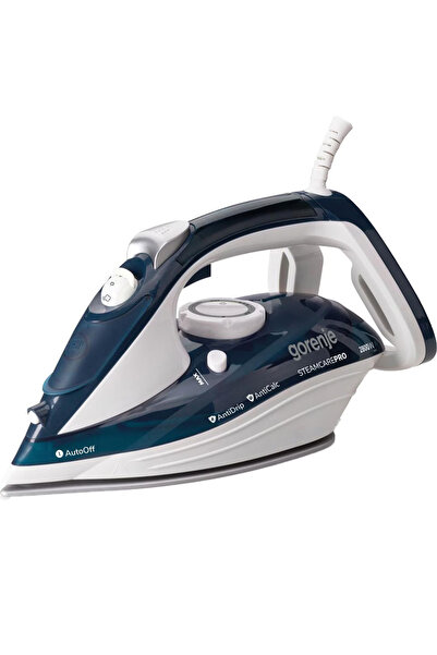 Gorenje Fier de Calcat SIH2800TQC, 2800W, 100g/min, 350ml, Talpa Ceramica, Albastru-Alb