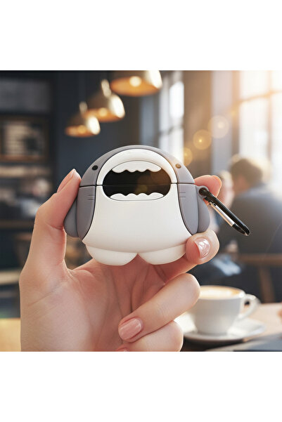 CaseOnn حافظة OPP0 Enco Buds 2 على شكل سمكة القرش مع شخصيات