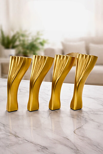 Trendaks 4-Piece Matte Gold Luxury Furniture Leg |   Compatible with Armchair...