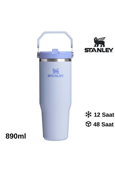 Stanley The Iceflow Flip Straw Thermos Cup with Straw 0.89 Lt Flask Turquoise