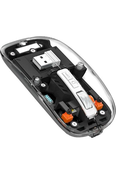 Nomker Honor Pad 10 Uyumlu Şeffaf Tasarım Sessiz Kablosuz Mouse