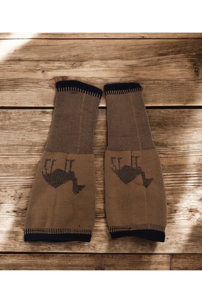 WOODMEN Natural Wool Knee Pad Camel Wool Knee Pad for Man Woman Knee Pad Innerwear 40 cm Coffee Colored