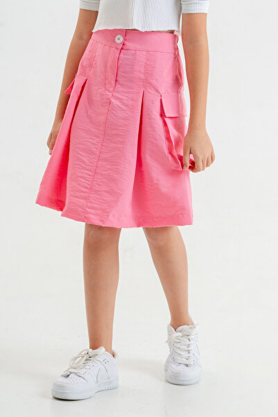 GİYİCEM TEKSTİL Fusta pentru fete, pachet de buzunar cargo basic piese 2933