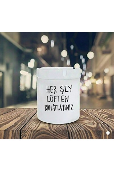 sartre art "Herşey Lütfen Rahatlayınız" Tasarımlı Hediyelik Kokusuz Söndür At...