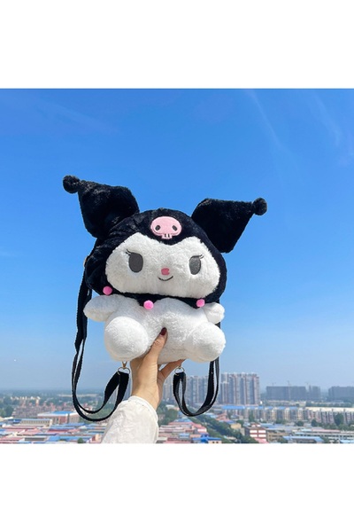 Livava Kuromi Plush Bag Children's Zippered Backpack with Adjustable Strap, B...