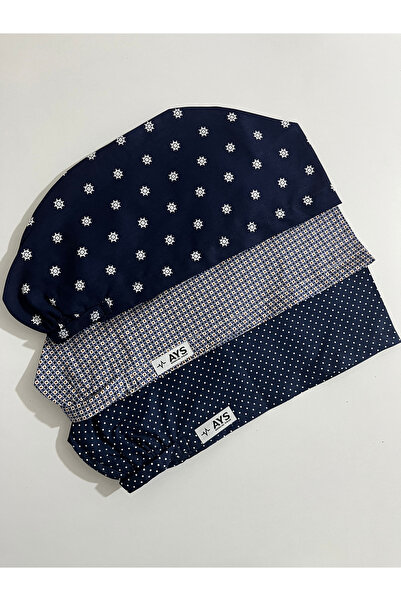 AYS 3' Lü Hemşire Doktor Cerrahi Geniş Kalıp Poplin Pamuklu Medikal Bone Aşçı...