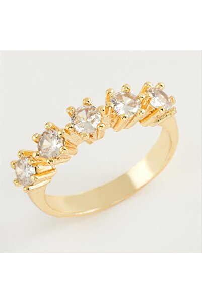 ZERO LAND OZLSTOR خاتم زركون بخمسة أحجار (185927) - أصفر