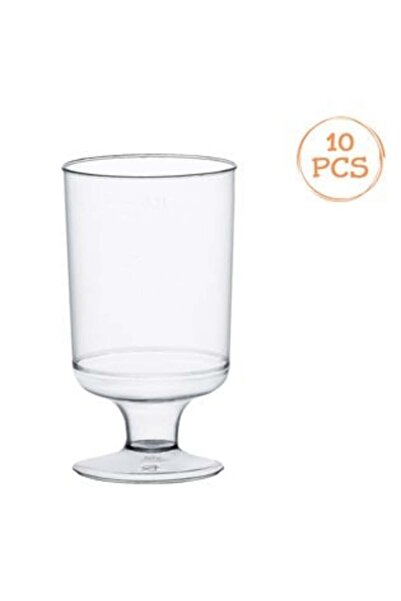 OEM Set of Reusable Transparent Plastic Glasses for Wine 100 ml - 10 pcs