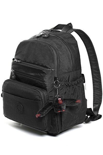 pololiza Çok Gözlü Mini Sırt Çantası (33x26x20 cm) - Aksesuarlı, Hafif, Su Ge...