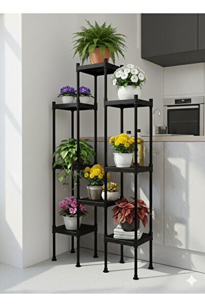 Lider Tunç Tuniva 8 RAFLI ÇİÇEKLİK / ÇOK AMAÇLI RAF / ÇİÇEK STANDI