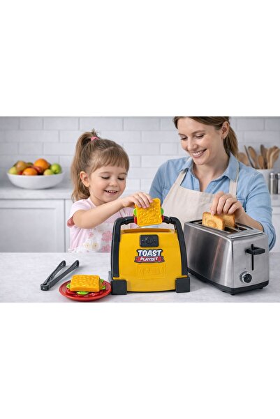 Toastem Oyuncak Tost Makinesi Seti sarı
