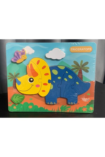 OEM Set of 3 educational puzzles for children with dinosaurs