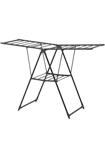 H Strong Laundry Drying Rack - Durable, Foldable, Black