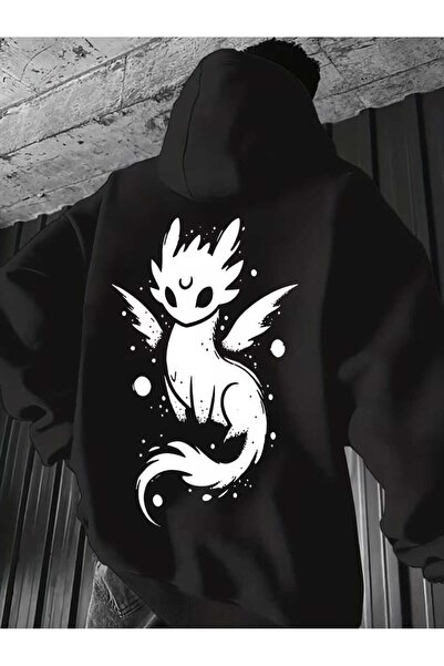 CLASSY.MODA Unisex Dragon Printed Oversized Hooded Hoodie