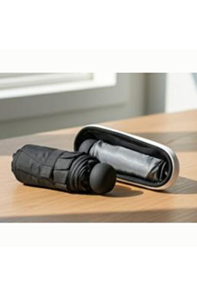 CİYESKA Mini Şemsiye Çantalı Siyah – Taşınabilir, Hafif ve Su Geçirmez Tasarım