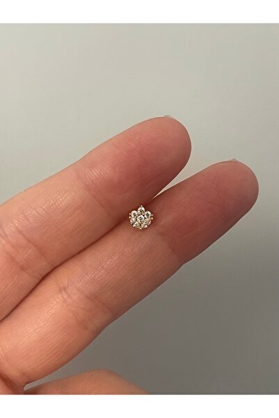 denizden silver Gümüş çiçek piercing