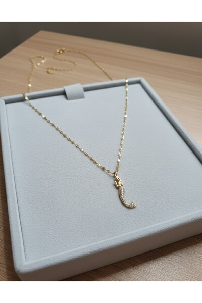 Şıkırtı Bijuteri Deniz kızı gold renk çelik kolye
