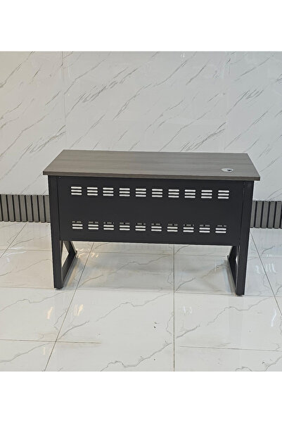 DEC16 Modern wooden desk with metal accents