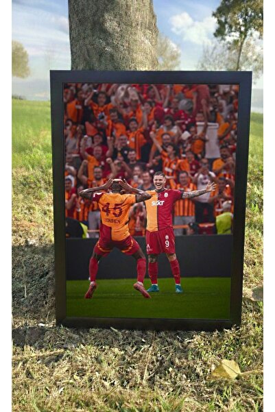 BuzzDesigns Galatasaray Temalı Osimhen - Mauro Gol Sevinci Anı Tablosu (Çerçe...