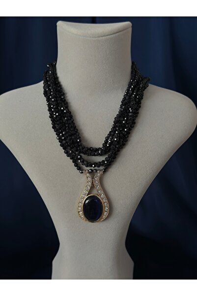 Butik Multi Row Stone Necklace