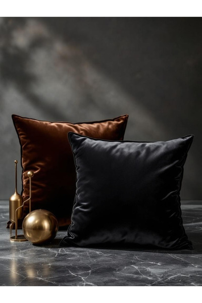 FARCY Husă de pernă din țesătură de catifea cu textura moale, în formă pătrat...