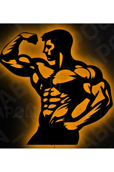 Çağdaş Tasarım GYM LED Metal Tablo | Lüks Spor Salonu Dekoru