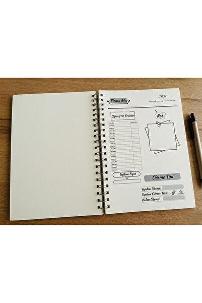 İmajmix Order, Product and Payment Tracking Notebook - A5 - Spiral - 30 Sheets