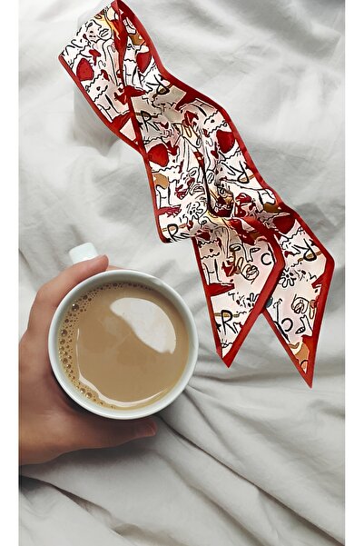 TREND Red Tones Surreal Pattern Double-Sided Tie-Style Scarf - Modern Design Accessory