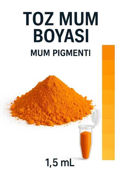 Misse Turuncu Toz Mum Boyası ℅100 Doğal Pigment 1,5 mL (Parafin Wax Soya Wax ...