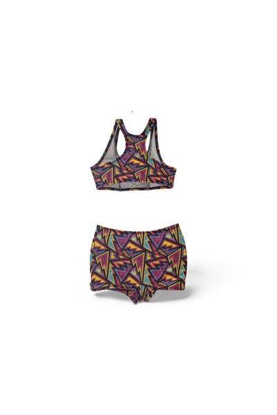 TooHot Girl's Lightning Patterned Shorts Bikini Set