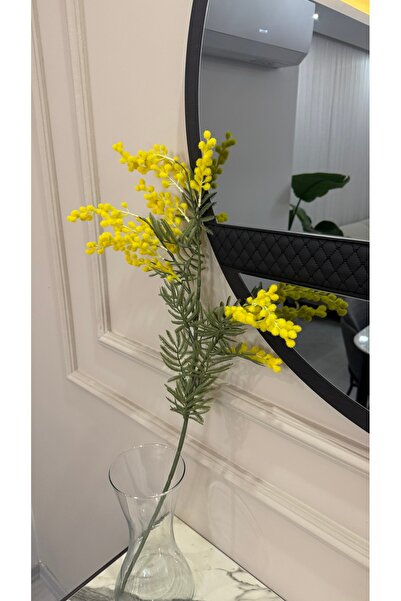 Yonca çiçekçilik YAPAY MİMOZA ÇİÇEĞİ SARI RENK 80 CM TEK DAL