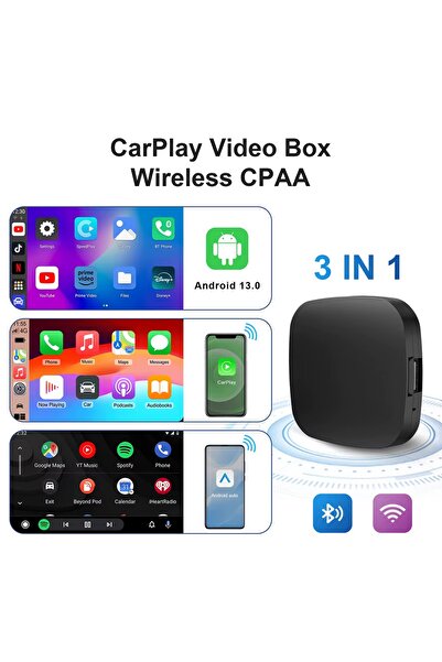 UralTeknik Android 13 2gb ram 16 gb Rom 3In1 Kablosuz CarPlay Android Auto Ai Box USB Adapter