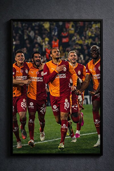 BuzzDesigns Galatasaray Kadıköy Gol Sonrası Takım Sevinci Tablosu – Çerçeveli