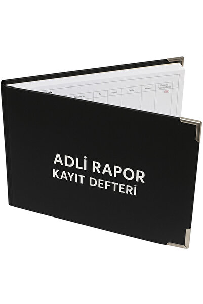 Gülşen Kırtasiye Adli Rapor Kayıt Defteri Deri Ciltli 001 - 200 Numaralı - Me...