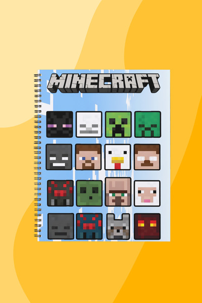 SEKİZELLİİKİ Minecraft -BASKILI TASARIM DEFTER