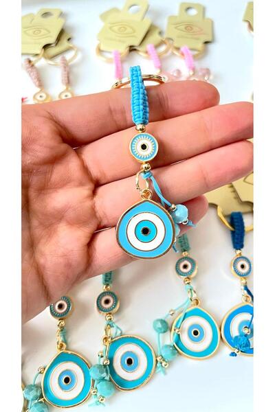 Cassime Blue String Eye Evil Eye Keychain