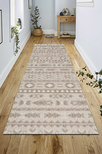 ANUTYA HOME Vizon Bohem İskandinav Bukle Loop Sisal Kesme Koridor Mutfak Salo...