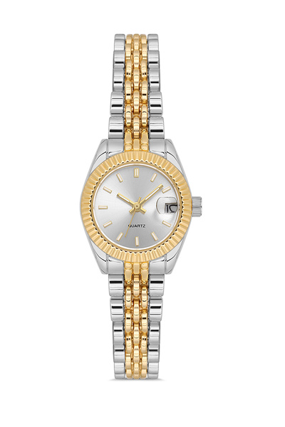 Ticarto KADIN MİNİ KASA ALTIN-GÜMÜŞ KOL SAATİ TCTSN000502S0378