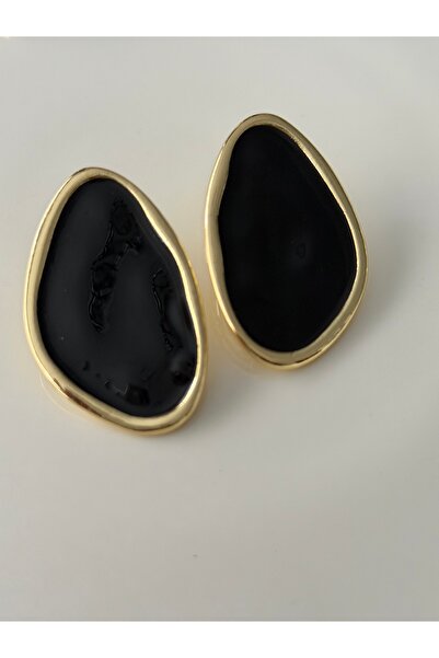 MOD10 Purple Line Design Çelik Oval Küpe