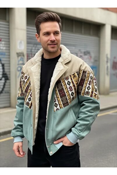 CANMODA (7714) Jachetă unisex supradimensionată în stil Aztec, compatibilă cu...