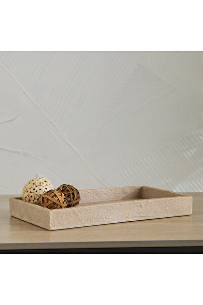 Home Box Whyton Luxe Polyresin Decorative Rectangle Tray - 28x15x3 cm