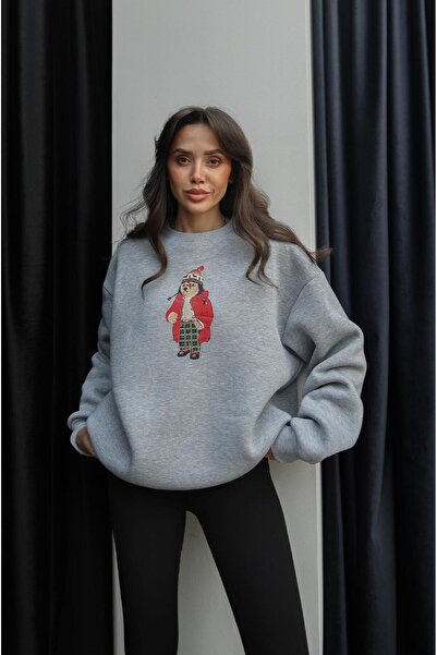 Havoş Teddy în pijama gri cu imprimeu Swea tricou