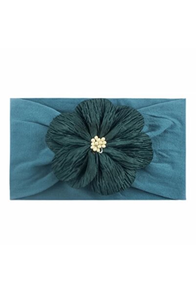 Superbaby Bentita lata verde pentru bebeluse cu floare aplicata