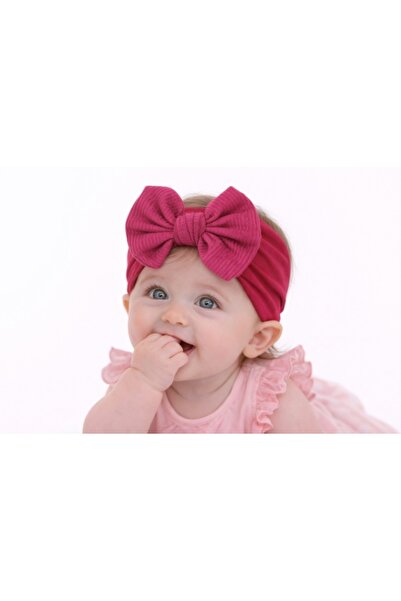 Superbaby Φαρδύ μωβ στέκα με ραβδωτό φιόγκο