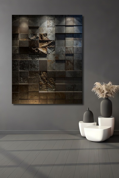 Teona Ahşap Doğal Kaya Dokulu Modern Soyut Sanat Ahşap Dekoratif Ev,Antre,Salon,Ofis,Mutfak,Yatak Odası Tablo