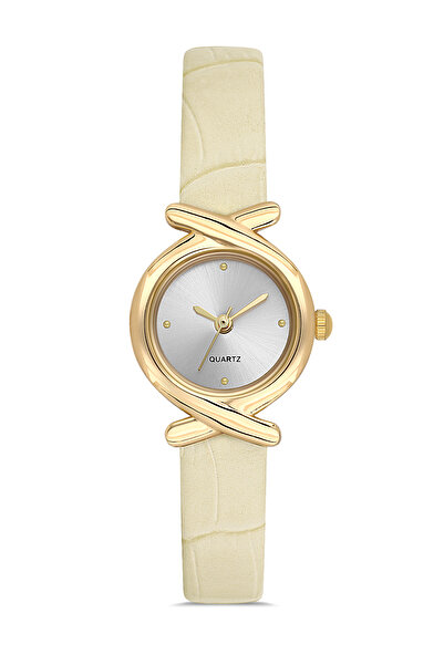 Ticarto Women's Leather Cream Minimal Wristwatch Tctsn000102S0365