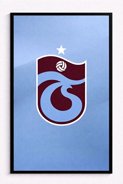 BuzzDesigns Trabzonspor Minimal Logo Duvar Tablosu (Çerçeveli)