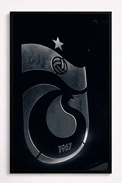 BuzzDesigns Trabzonspor Siyah Minimal Amblem Duvar Tablosu (Çerçeveli)