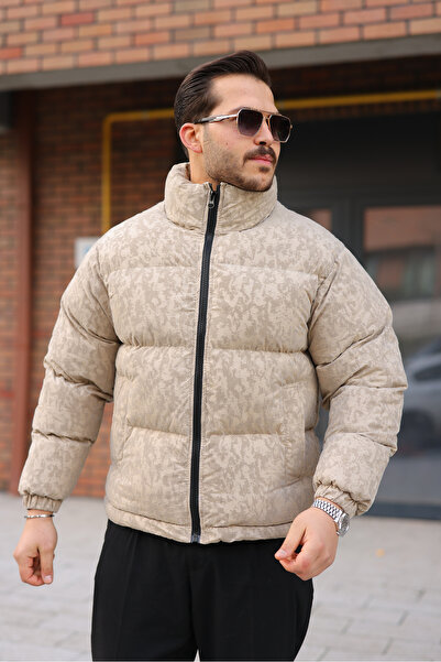 MODAEMAS Men's Patterned Winter Inflatable Coat