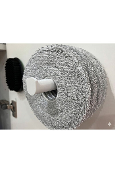SORA DESIGN Robot Süpürge Mop Bezi İçin Duvar Askı Aparatı Kurutma ve Düzenle...
